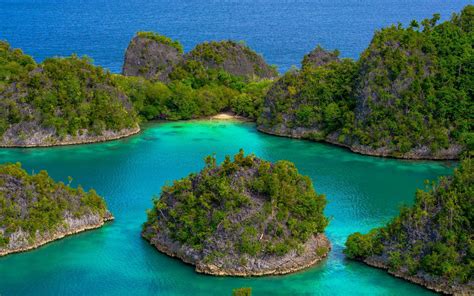 landscape, Nature, Tropical, Beach, Island, Trees, Hill, Sea, Blue ...