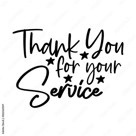 Thank You For Your Service Stock Vector | Adobe Stock