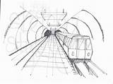 Subway Tunnel Coloring Sheet Pages sketch template
