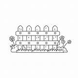 White Picket Fence Coloring Pages sketch template