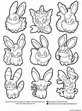 Pokemon Eevee Evolutions List Coloring Pages Printable sketch template
