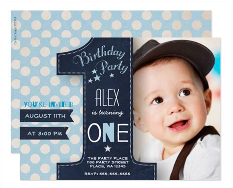 Printable 1st Birthday Invitations Boy - Printable Templates Free