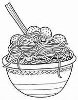 Coloring Pages Spaghetti sketch template