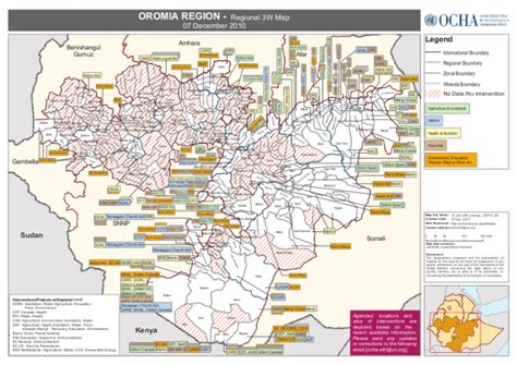 Ethiopia: Oromia Region - Regional 3W Map (07 December 2010) - Ethiopia ...