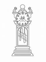 Old Clock coloring Page  Download Print Or Color Online For Free sketch template