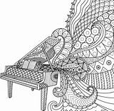 Desenho De Piano Para Colorir sketch template