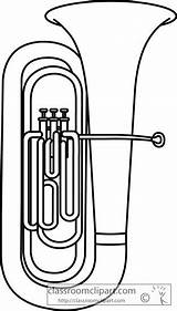 Tuba Coloring Musical Pages Instruments Printable Sheets Instrument  sketch template