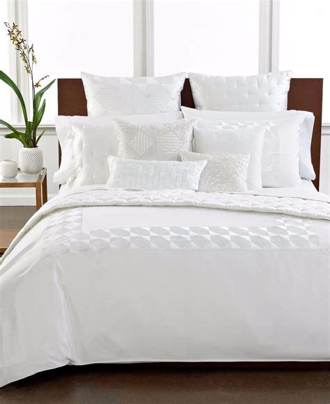 Finest Silk Quilted King Sham Bedding by Hotel Collection White $170 # ...