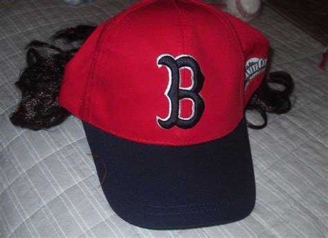 Dennis Eckersley Hat with hair and mustache Boston Red Sox SGA | #1890823713