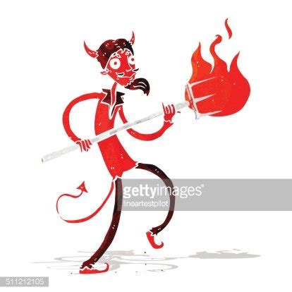 Cartoon Devil With Pitchfork Stock Clipart | Royalty-Free | FreeImages