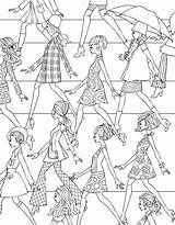 Vintage Fashion Coloring Pages sketch template