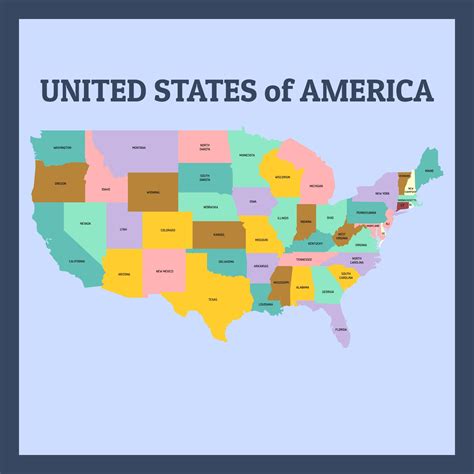 10 Best Printable Usa Maps United States Colored Prin - vrogue.co