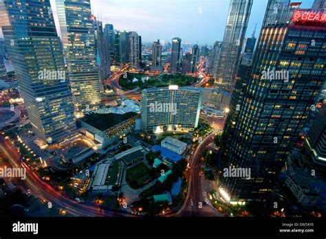 Shanghai tower building beautiful night view Stock Photo - Alamy