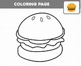 Education Game For Children coloring Page Cartoon food burger 9516358  sketch template