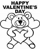 Printable Valentines Day coloring Page Teddy Bear sketch template
