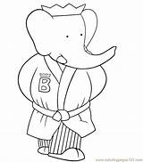 Coloring Page Babar018 Cartoons > Babar Printable  Home sketch template