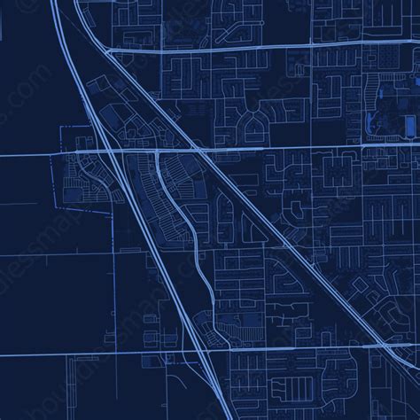 Turlock Vector Map - Dark Blue (AI,PDF) | Boundless Maps