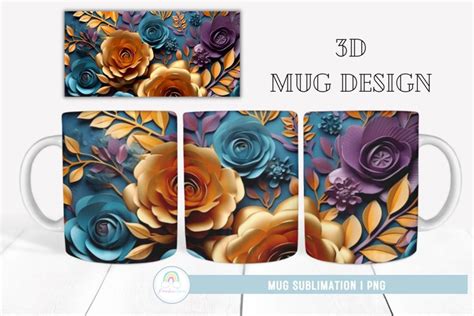 3D Mug Wrap Sublimation Design PNG (2599714)