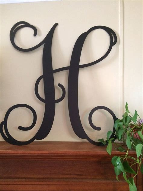Large Single Letter Metal Monogram Wall/door Hangerpersonalized Home ...