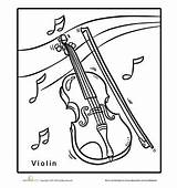 Violin Coloring Page  Kindergarten Music pages sketch template