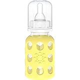 Amazon.com : Lifefactory 4-Oz Glass Baby Bottle with Protective Silicone Sleeve and Stage 1 ...