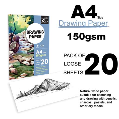 Drawing Paper A4 Size 150 Gsm Pack Of 20 Sheets – Itsy Bitsy