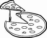 Coloring Pizza Pages Printable Drawing Boy Eating Clipart Hut  sketch template