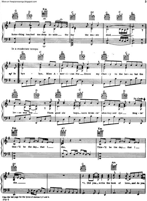 American Pie Sheet Music