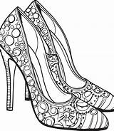 Women High heel shoes coloring Page 36114964 Vector Art At Vecteezy sketch template
