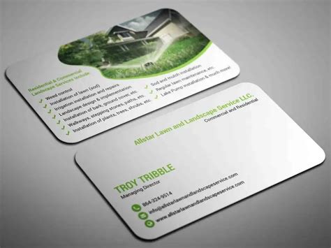 Landscaping Business Cards Examples