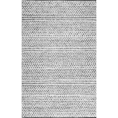nuLOOM Natosha Chevron Silver 5 ft. x 8 ft. Indoor/Outdoor Patio Area Rug VEME01A-508 - The Home ...