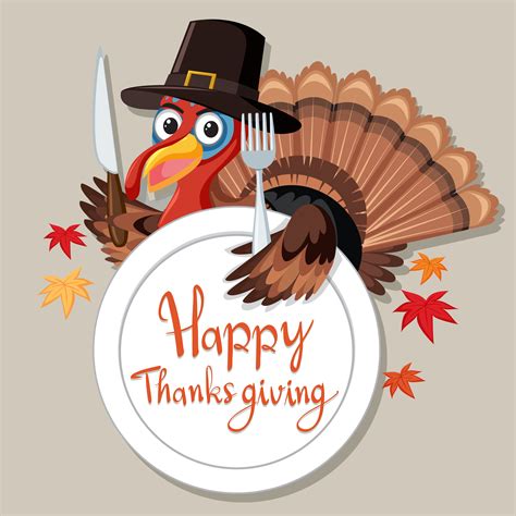 Happy Thanksgiving turkey card 294719 Vector Art at Vecteezy