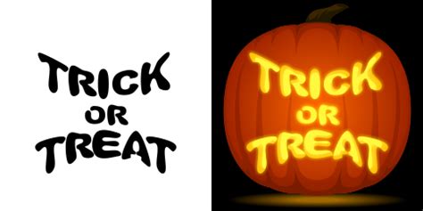 Free Trick or Treat Pumpkin Stencil | Pumpkin stencil, Printable pumpkin stencils, Pumpkin carving