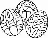 Three Easter Eggs Isolated Coloring Page For Kids 13801629 Vector Art  sketch template