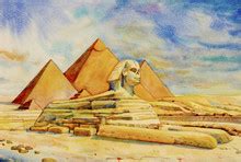 Painting Of Pyramid And Camel Free Stock Photo - Public Domain Pictures