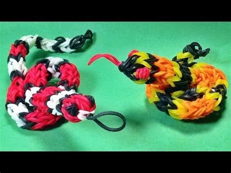 3D Loom Bands Snake Charm - How to Make on the Rainbow Loom - YouTube