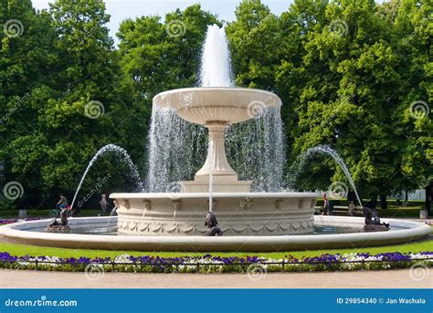 The Fountain in the Park stock photo. Image of poland - 29854340