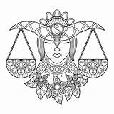 Libra Bilancia Colorare Zodiaku Zodiacale Waga Signo Printable Segno  sketch template