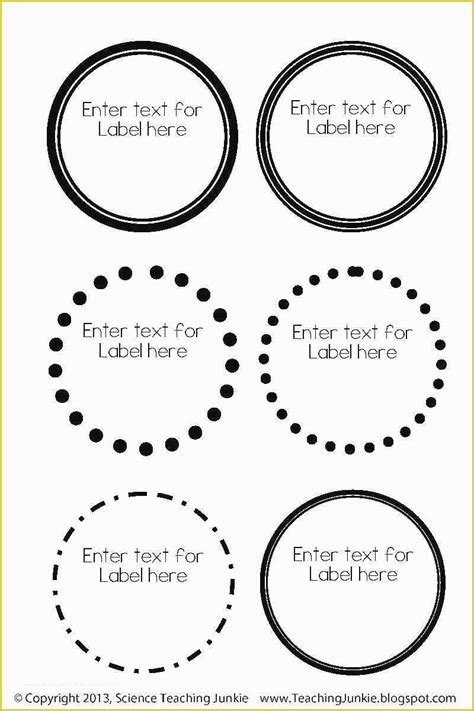 Round Label Template Free Of Chalkboard Round Labels 2 5 Text Editable ...