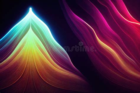 Futuristic Technology Abstract Background with Lines. Abstract Neon Lights into Digital ...