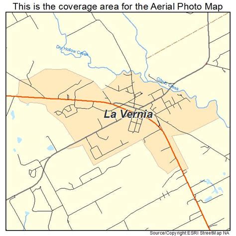 Aerial Photography Map of La Vernia, TX Texas