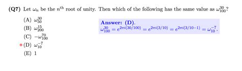 complex numbers - nth roots of unity explanation - Mathematics Stack Exchange