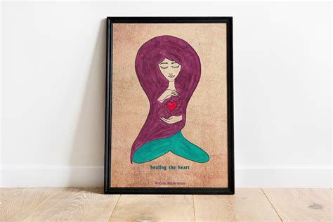 Art Print healing the Heart Wall Art Mindful - Etsy