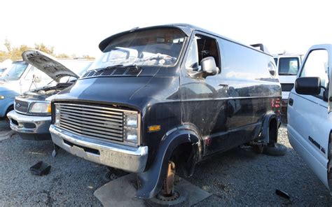 Junkyard Treasure: "Mid Night Cruzer" 1976 Dodge Custom Van