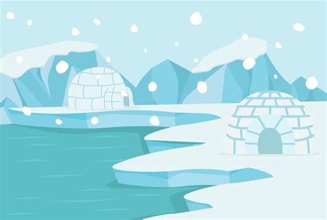 North pole Arctic landscape 671509 Vector Art at Vecteezy