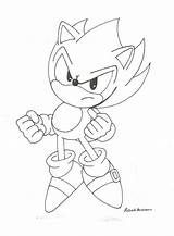 Super Sonic The Hedgehog Coloring Pages At GetColoringscom  Free sketch template