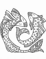 Pisces Coloring Pages  Free Printable Coloring For Kids sketch template
