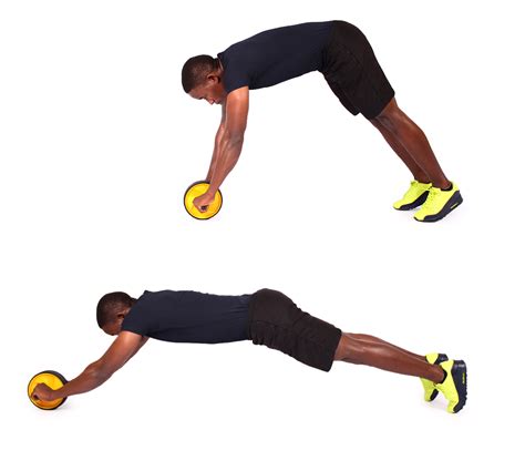 Strong Man Demonstrates How to Do Standing Ab Wheel Roller Exercise ...