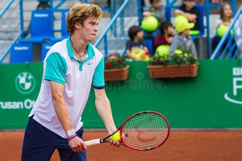 Andrey Rublev (tennis Player from Russia) Plays at the ATP Editorial ...