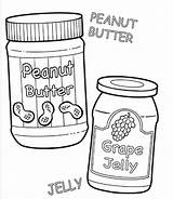 Peanut Butter And Jelly Sandwich Coloring Page sketch template